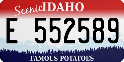 ID license plate E552589