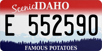 ID license plate E552590