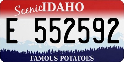 ID license plate E552592