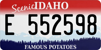 ID license plate E552598
