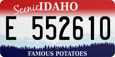 ID license plate E552610