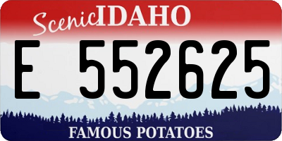 ID license plate E552625