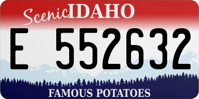 ID license plate E552632