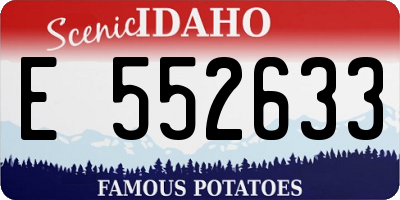 ID license plate E552633