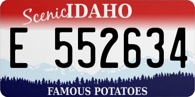 ID license plate E552634