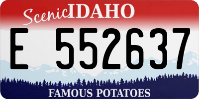 ID license plate E552637
