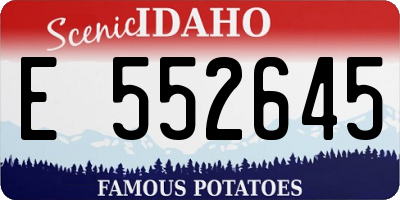 ID license plate E552645