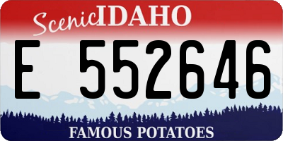 ID license plate E552646