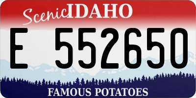 ID license plate E552650