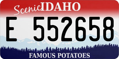 ID license plate E552658