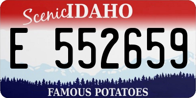 ID license plate E552659