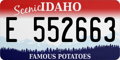 ID license plate E552663