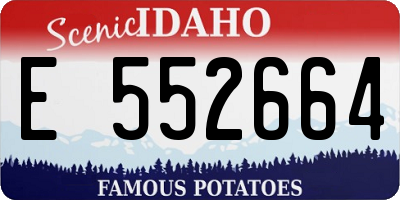 ID license plate E552664