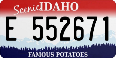 ID license plate E552671