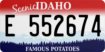 ID license plate E552674