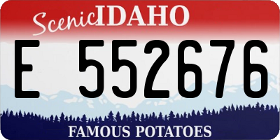 ID license plate E552676