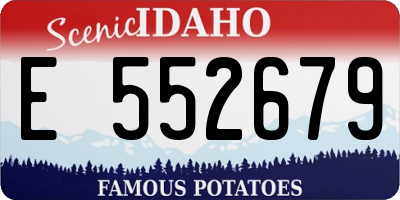 ID license plate E552679