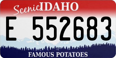ID license plate E552683
