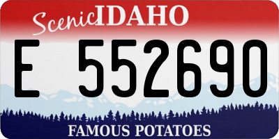 ID license plate E552690