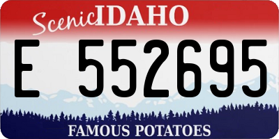 ID license plate E552695