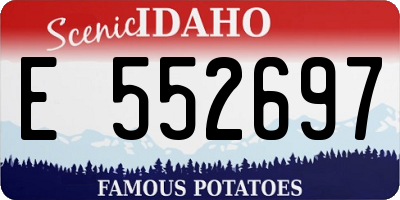 ID license plate E552697