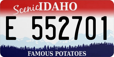 ID license plate E552701
