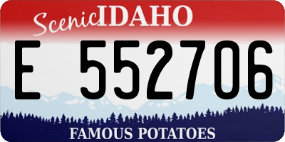 ID license plate E552706