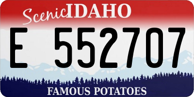 ID license plate E552707