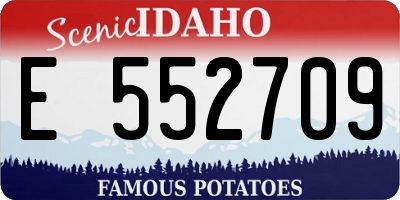 ID license plate E552709