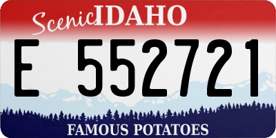 ID license plate E552721