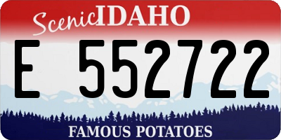 ID license plate E552722