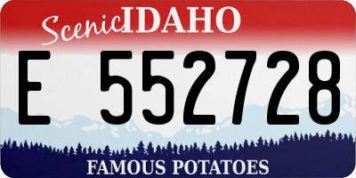 ID license plate E552728