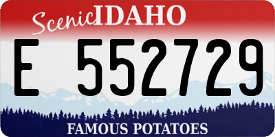 ID license plate E552729
