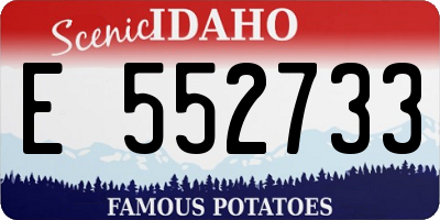 ID license plate E552733