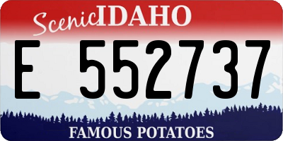 ID license plate E552737