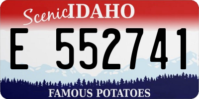 ID license plate E552741