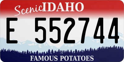 ID license plate E552744