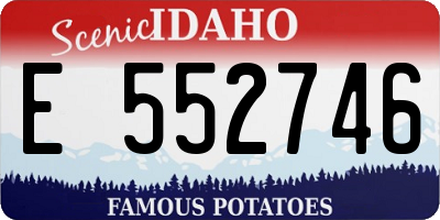 ID license plate E552746