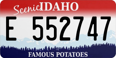 ID license plate E552747
