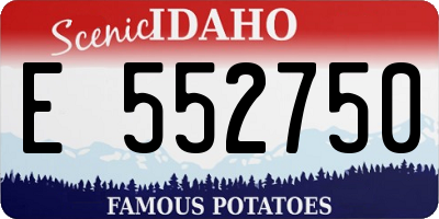 ID license plate E552750