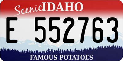 ID license plate E552763