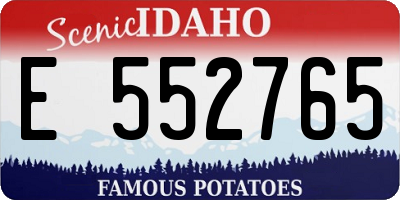 ID license plate E552765