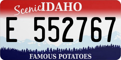 ID license plate E552767