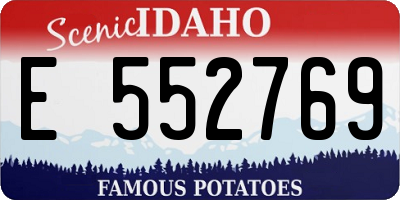 ID license plate E552769