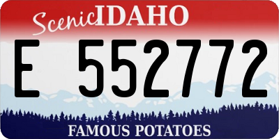 ID license plate E552772