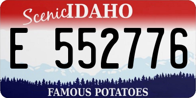 ID license plate E552776