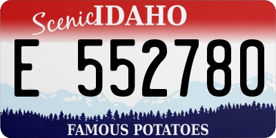 ID license plate E552780