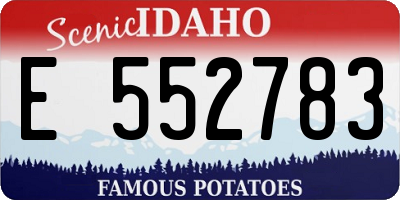 ID license plate E552783