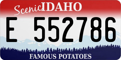 ID license plate E552786
