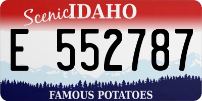 ID license plate E552787